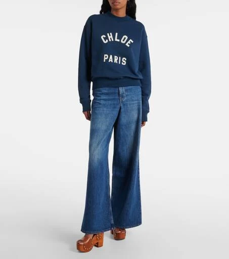 Chloé Logo cotton fleece sweatshirt 2