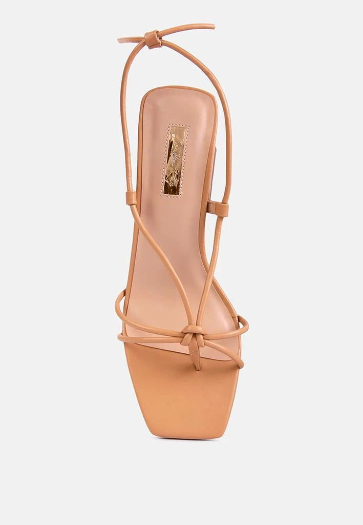London Rag spruce tie up block heel sandals 6