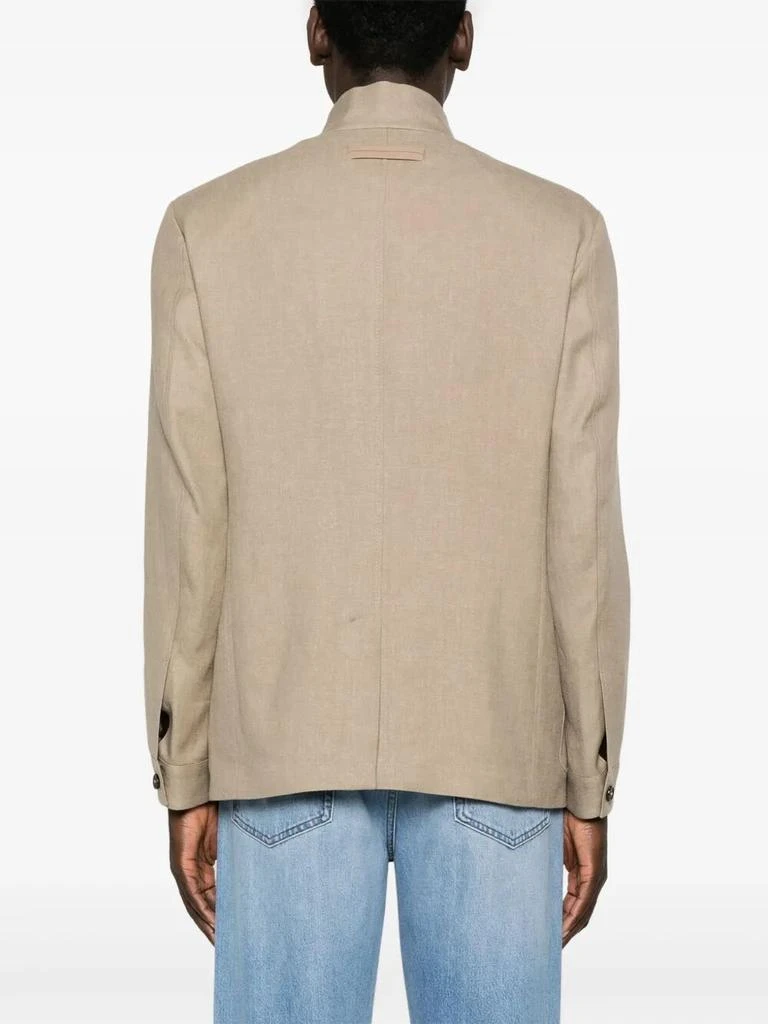 Zegna LINEN AND WOOL CHORE JACKET 4