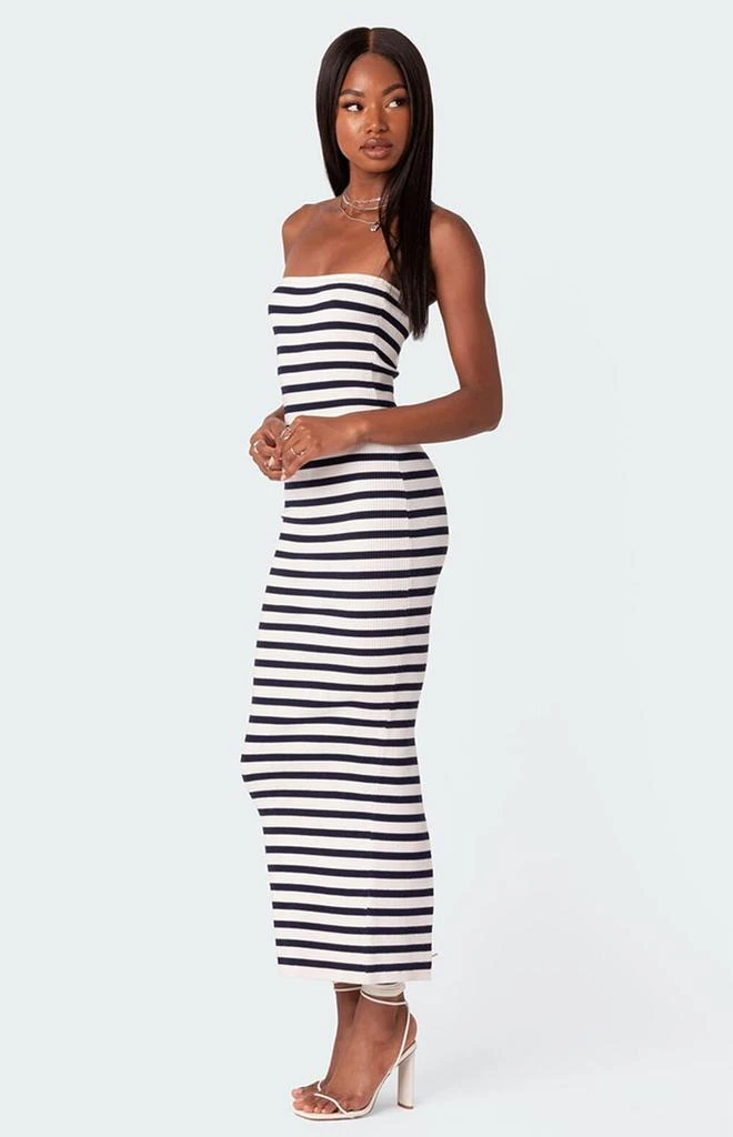 Edikted Knit Back Slitted Maxi Dress 3