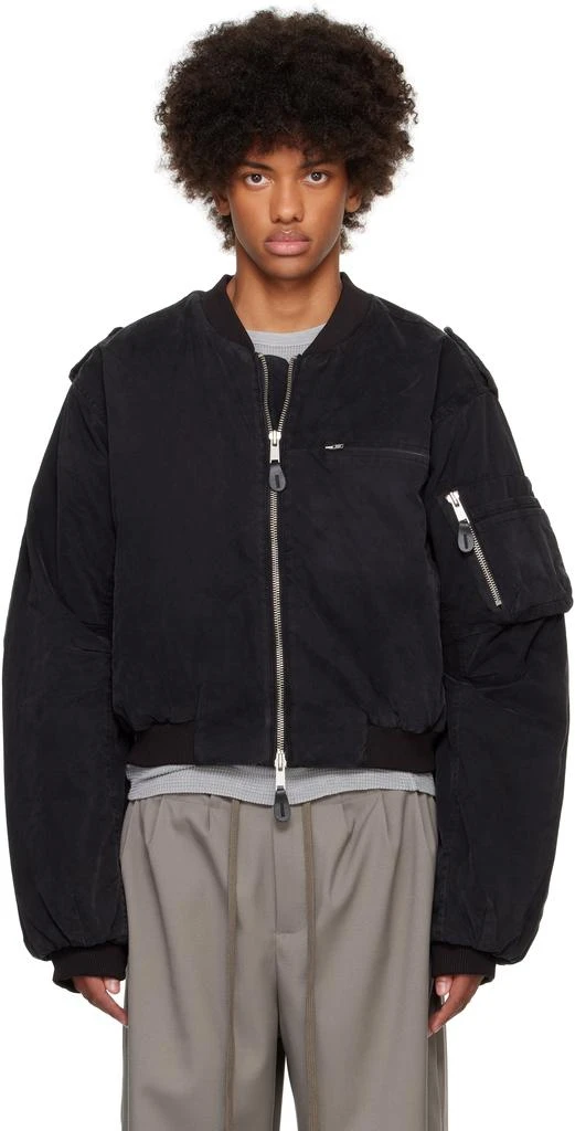 Entire Studios Black A-4 Bomber Jacket 1