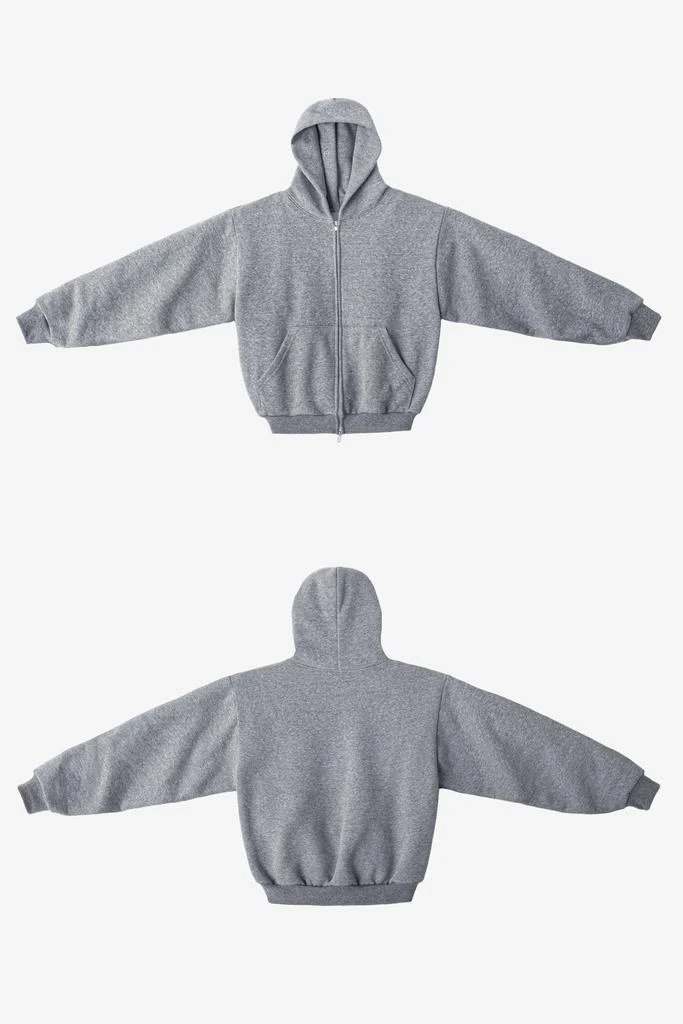 Los Angeles Apparel TRF10 - 12 oz. Tri-Blend Gabardine Fleece Double Pull Zip Hoodie 11