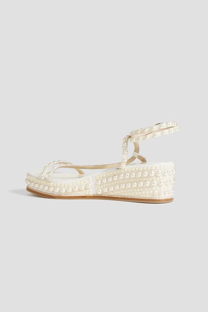 Jimmy Choo Drive 60 embellished satin wedge sandals 3