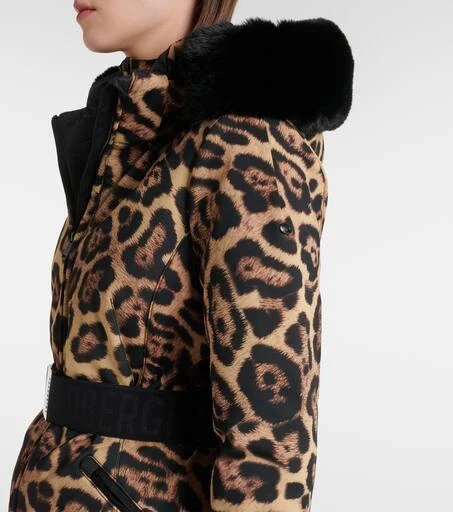 Goldbergh Felis leopard-print down ski jacket 6