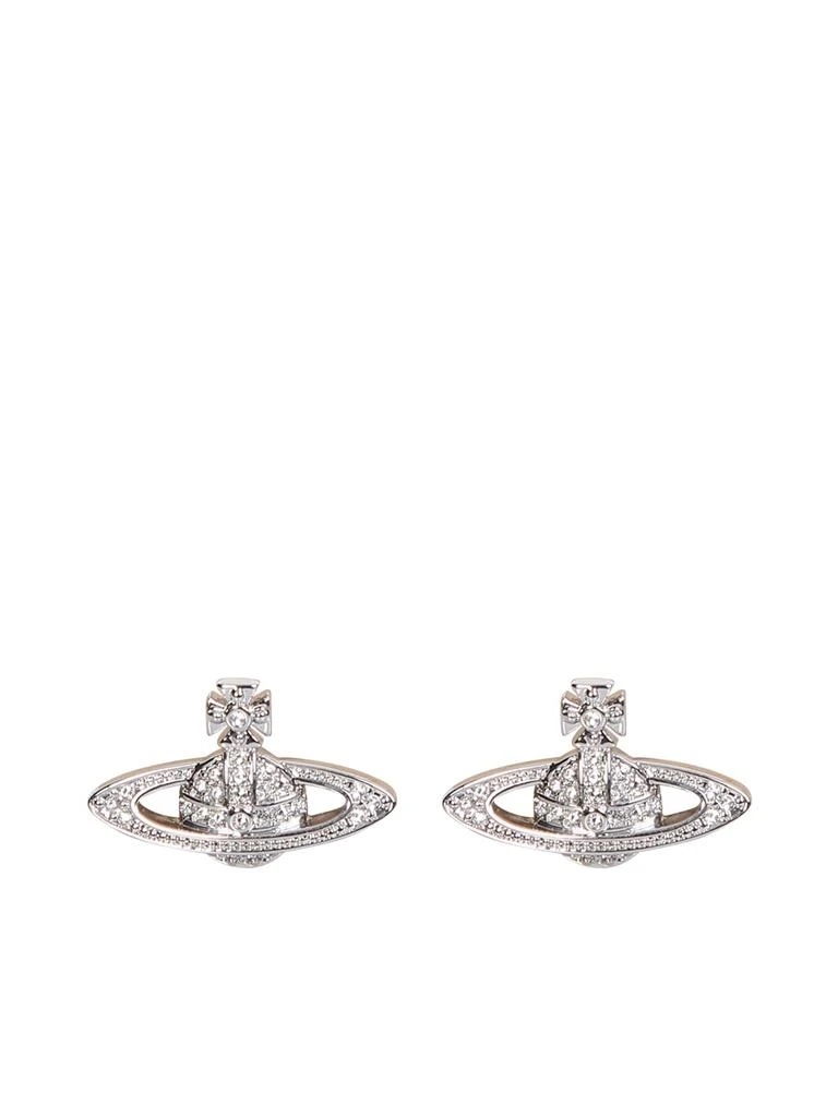 Vivienne Westwood Mini Bas Relief Platinium Earrings 1