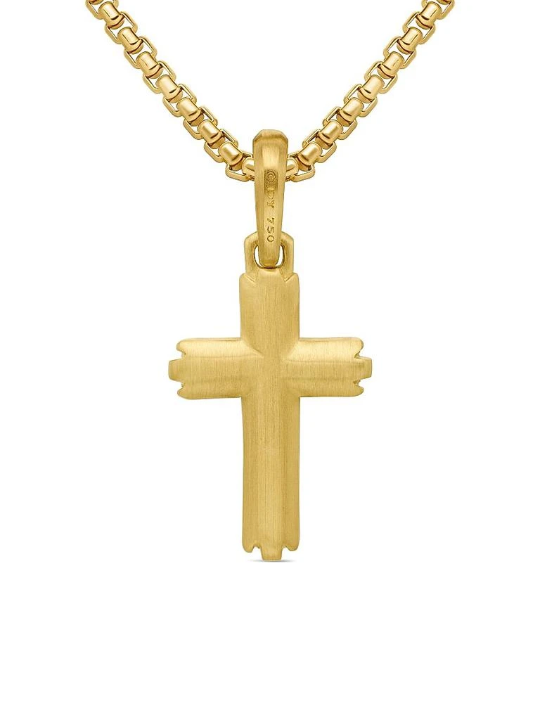 David Yurman Deco Cross Pendant in 18K Yellow Gold, 27mm 5