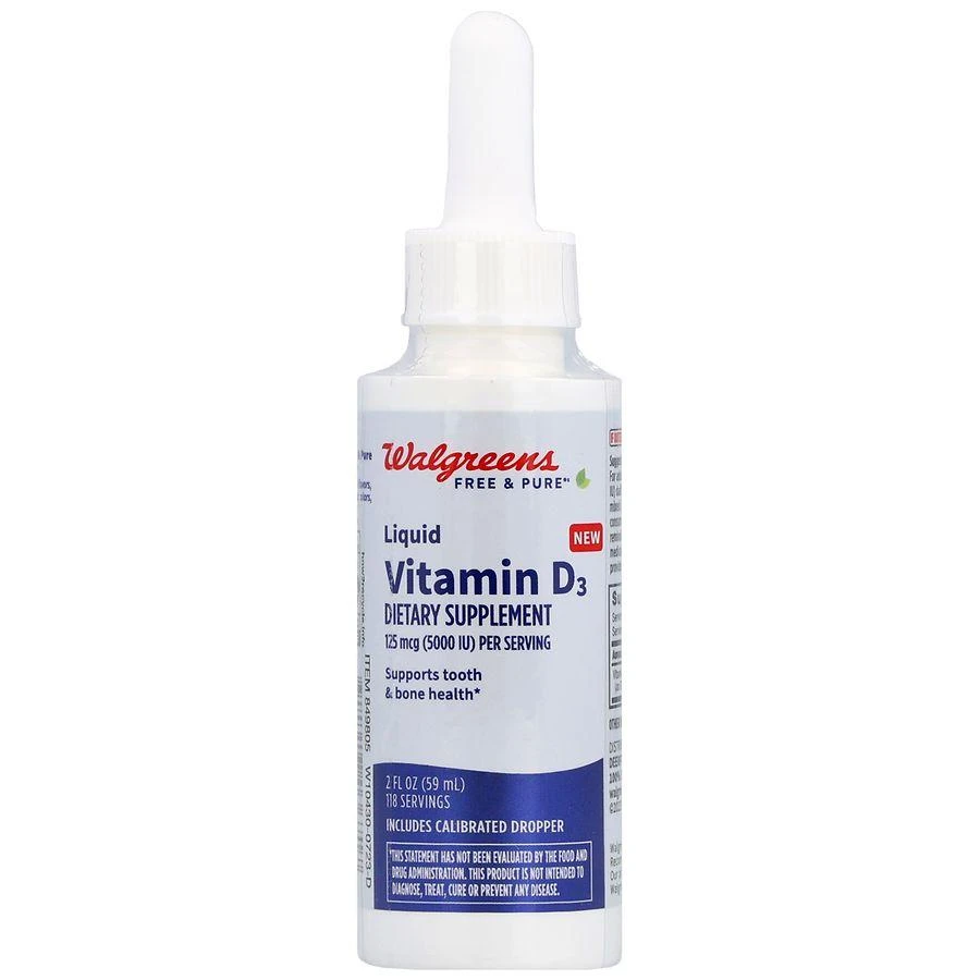 Walgreens Free & Pure Liquid Vitamin D3 125 mcg (5000 IU) 2