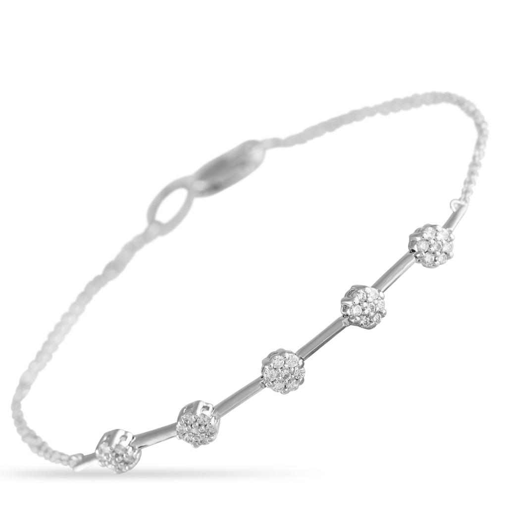LB Exclusive 14K White Gold 0.25ct Diamond Bracelet BR10372-W
