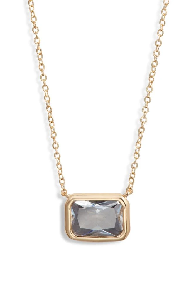 Nordstrom Emerald Cut Cubic Zirconia Pendant 3