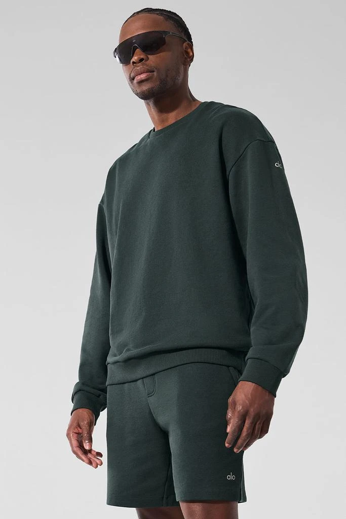 Alo Chill Crew Neck Pullover - Charcoal Green 3