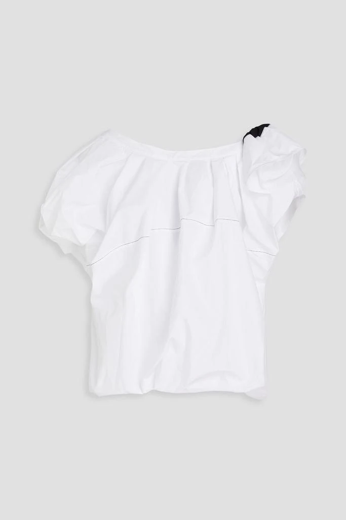 3.1 Phillip Lim One-shoulder ruffled cotton-blend poplin top 1