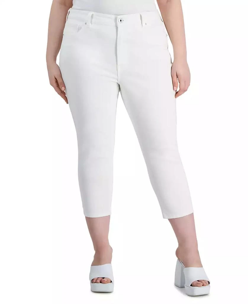 Celebrity Pink Trendy Plus Size Mid-Rise Skinny Cropped Jeans 1