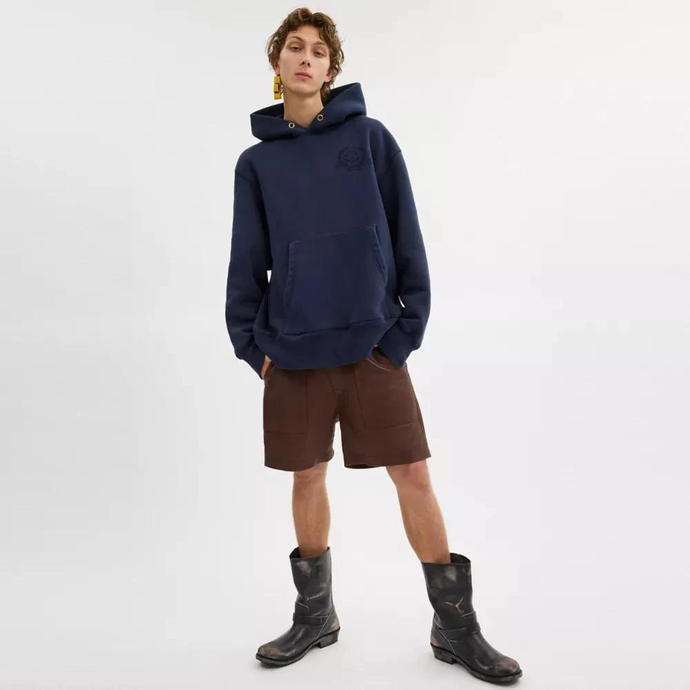 Coach Oversized Signature Crest Hoodie In Organic Cotton 2