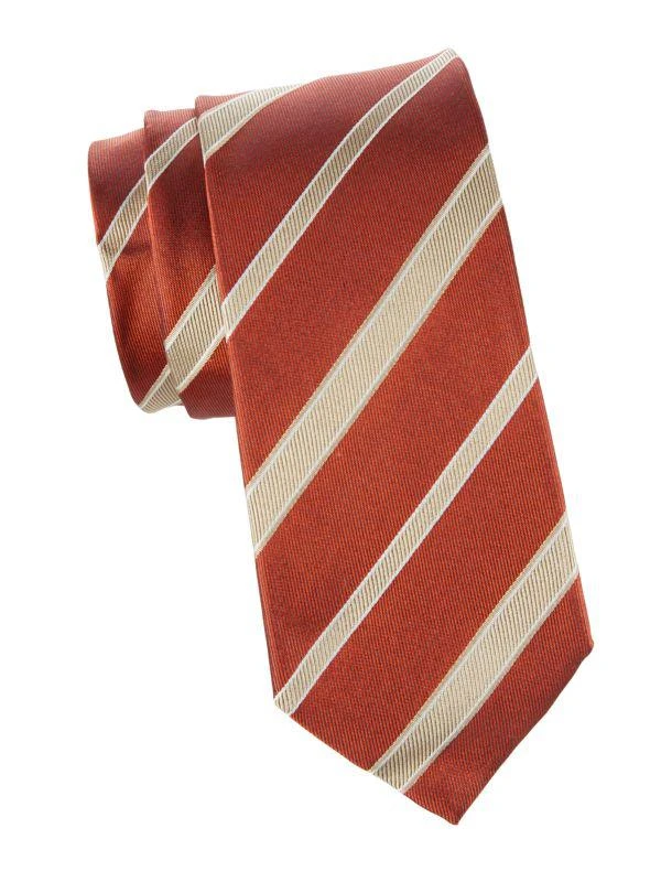Brunello Cucinelli Striped Silk Tie 1