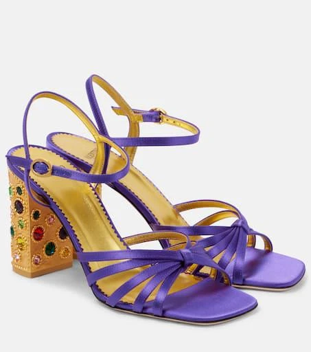 Valentino Preshoes 90 embellished satin sandals 1
