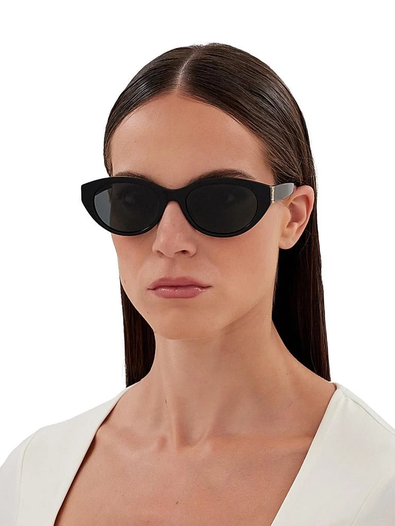 Yves Saint Laurent Monogram Hinge 54MM Round Sunglasses 2