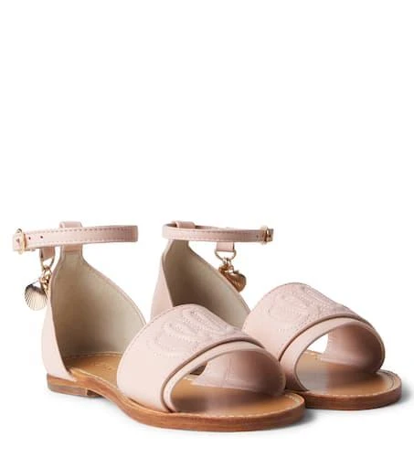 Chloé Logo leather sandals