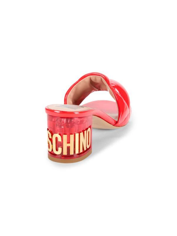 Moschino Couture! Quilted Patent Leather Sandals 3