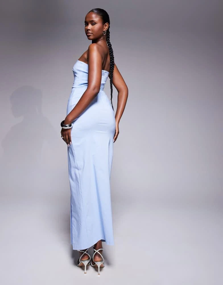 corset a line formal dress A-line Spaghetti Straps Corset Back Prom Dress With Split main image 1