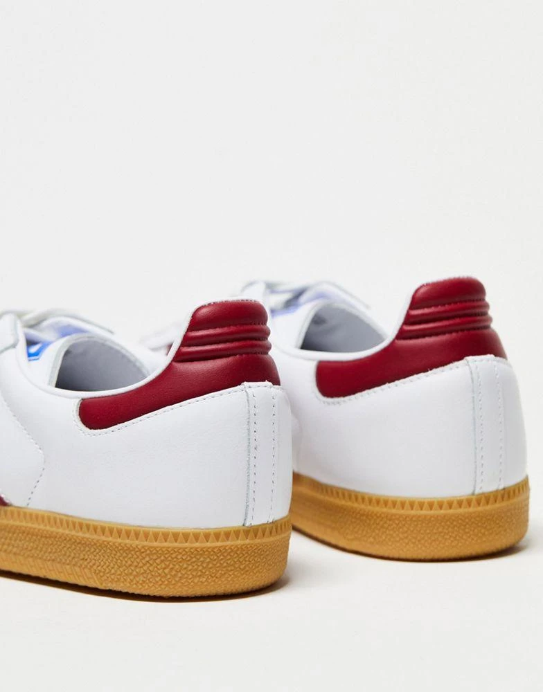 Adidas adidas Originals Samba OG trainers in white and burgundy 3