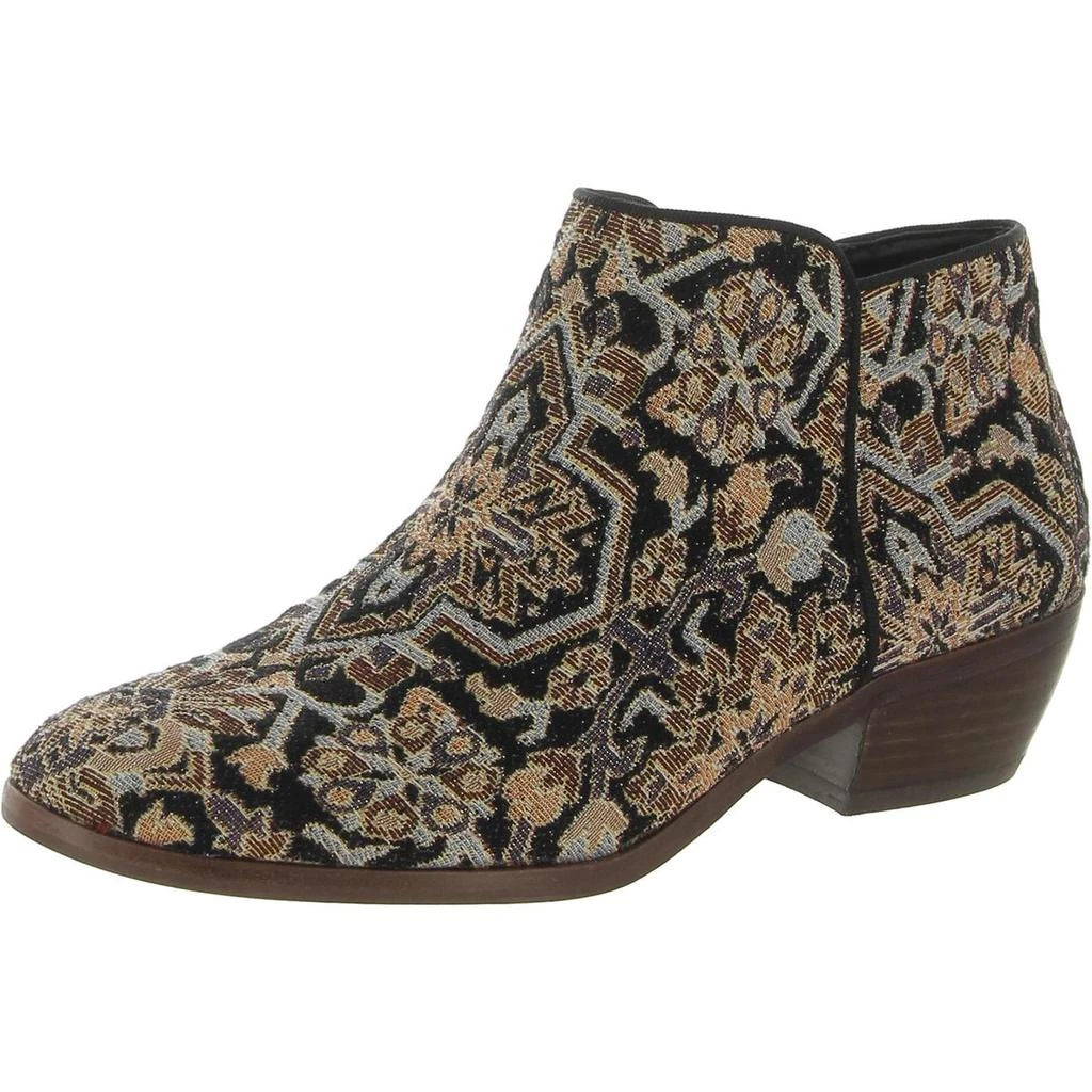 Sam Edelman Petty Womens Contrast Trim Block Heel Ankle Boots 1