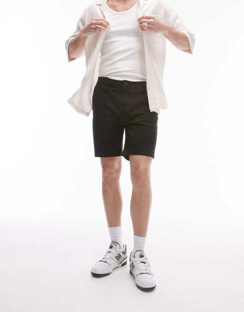 Topman Topman 2 pack slim chino shorts in grey and black 2
