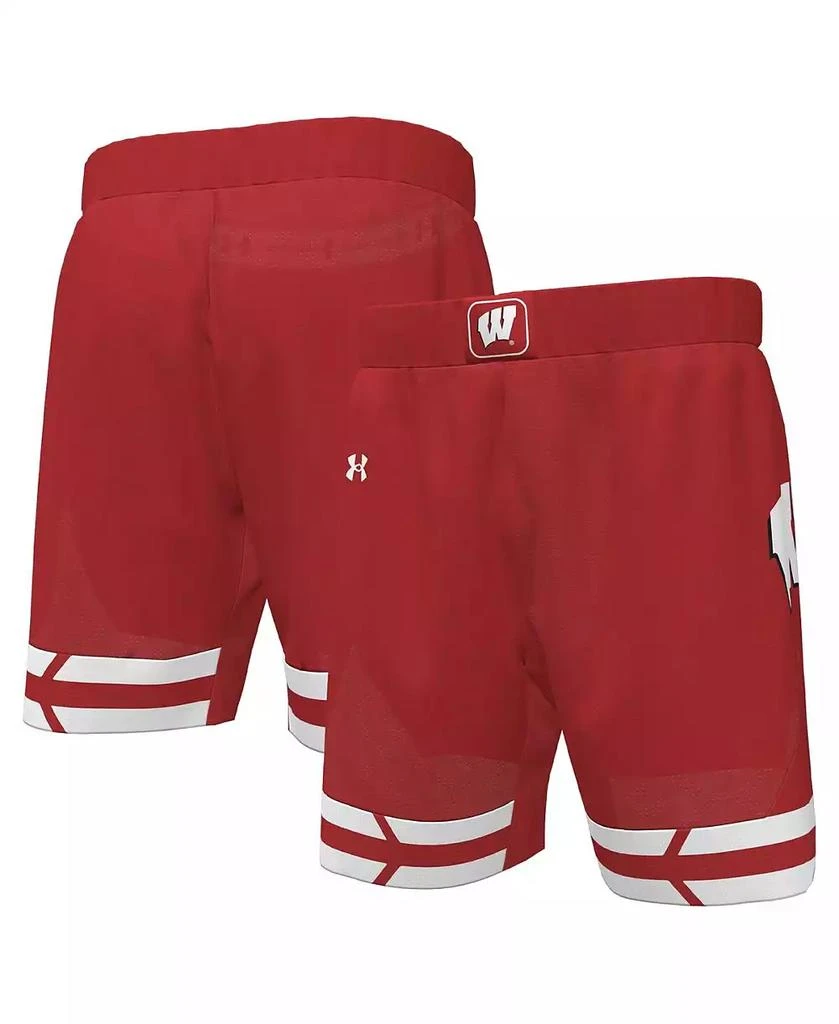 Under Armour Men's Red Wisconsin Badgers Replica Basketball Shorts 1