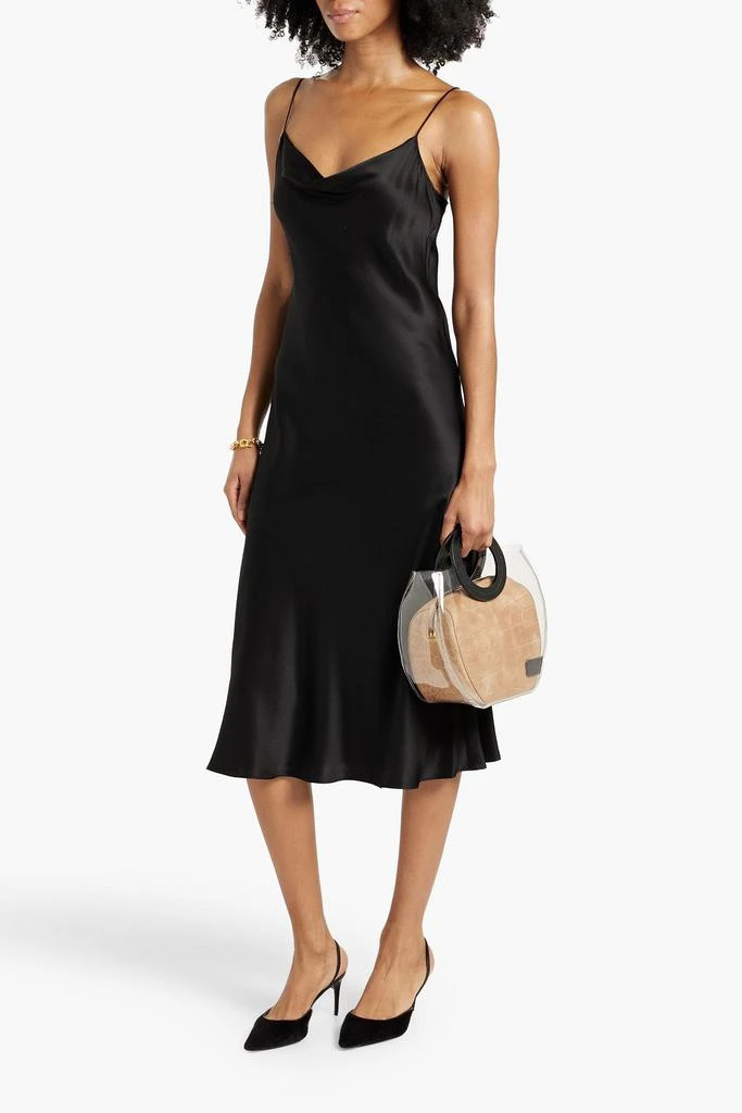 Nili Lotan Enora draped silk-satin midi slip dress 2
