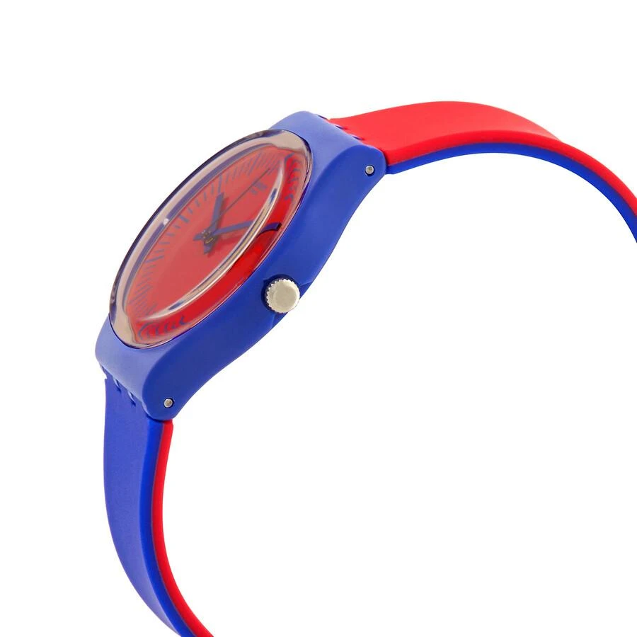 Swatch Blue Loop Quartz Red Dial Unisex Watch GS148 2