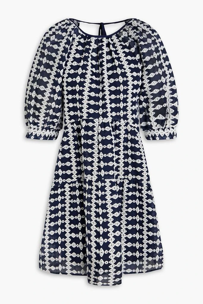 Maje Embroidered gauze mini dress 1