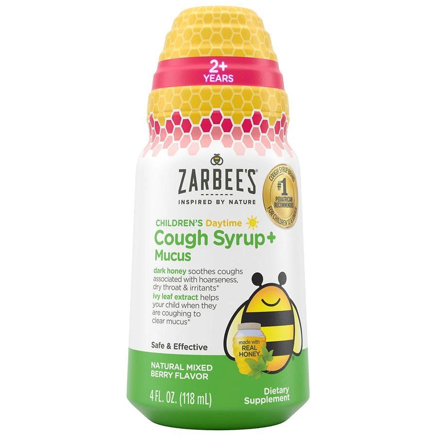 ZarBee's Naturals Children's Daytime Cough Syrup+ Mucus Natural Mixed Berry 1