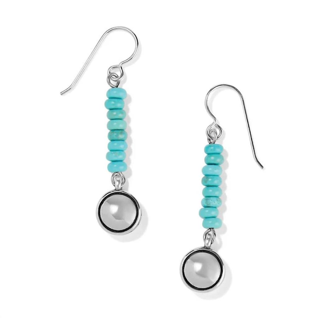 Brighton Women's Contempo Nuevo Dome French Wire Earrings In Silver-Turquoise