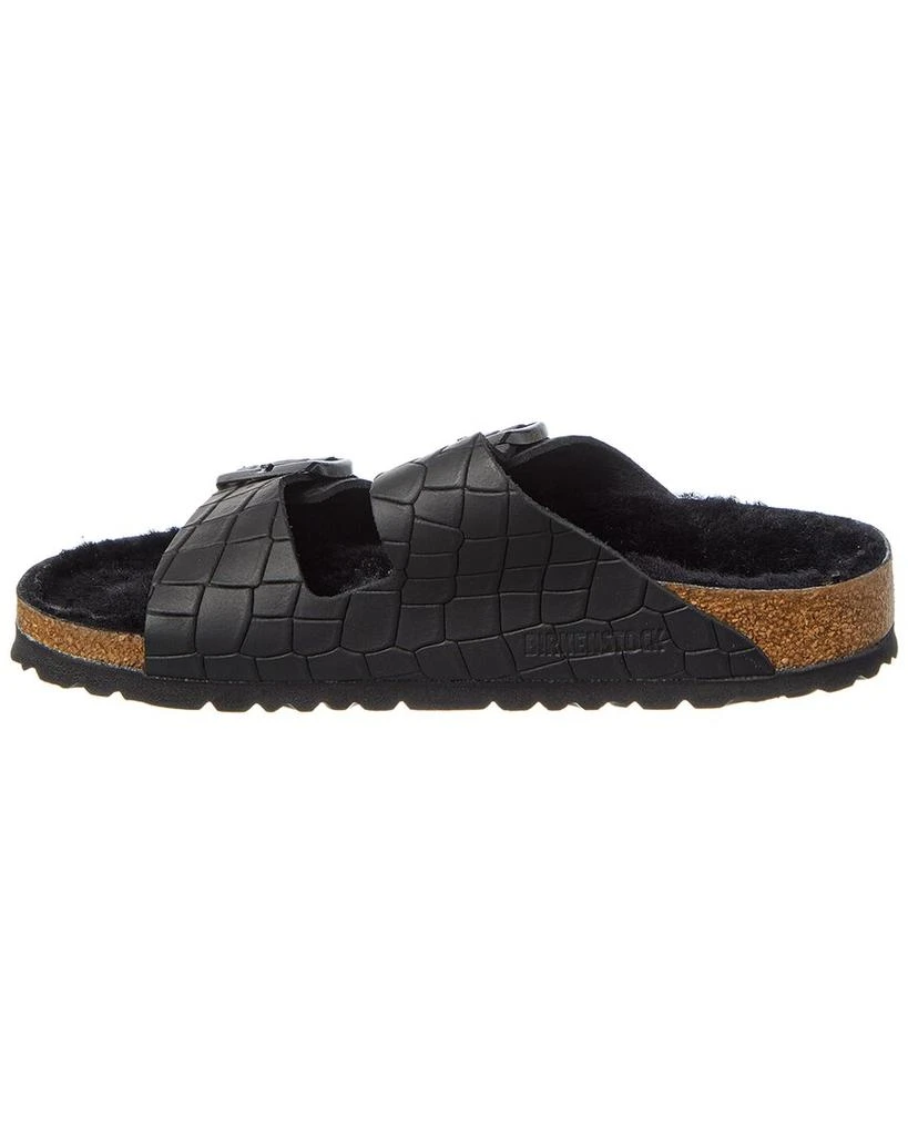Birkenstock Arizona BS Narrow Croc-Embossed Leather & Shearling Sandal 2