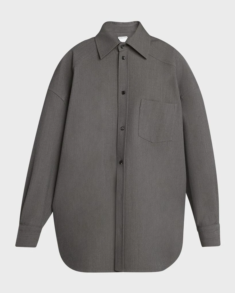 Bottega Veneta Wool-Blend Buttoned Shirt 1