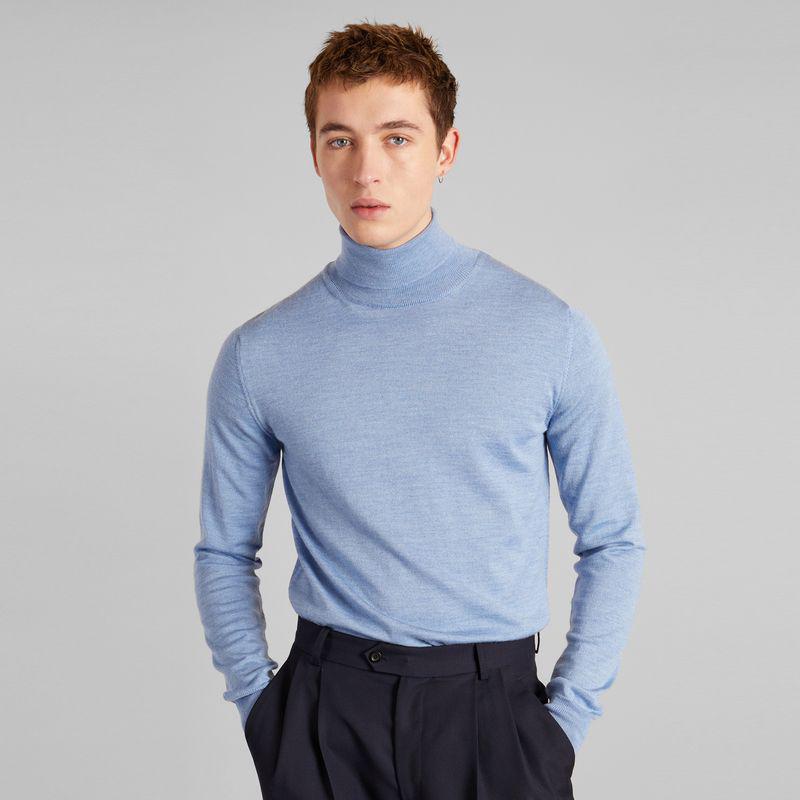 L'Exception Paris Merino wool turtleneck sweater Bleu ciel L'EXCEPTION PARIS