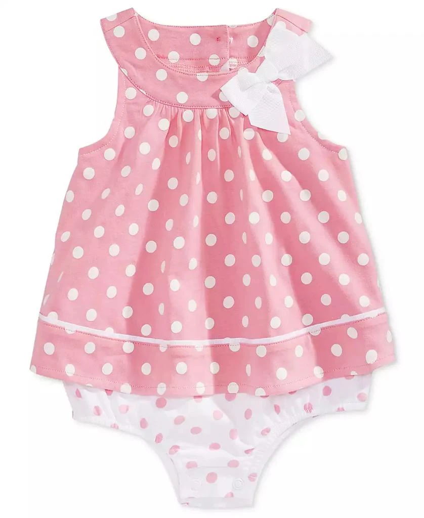 First Impressions Baby Girls Dotted Cotton Sunsuit, Created for Macy's 1