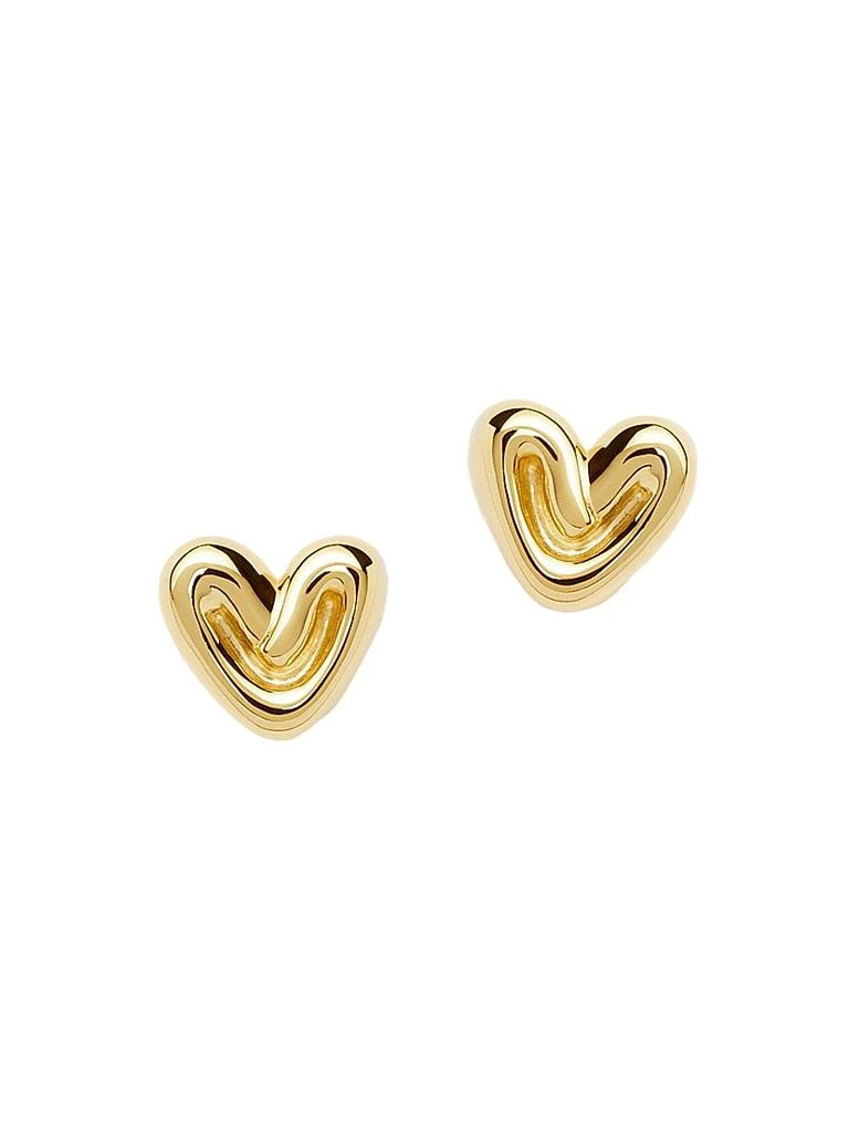 Missoma 18K-Yellow-Gold Vermeil Mini Puffy Heart Stud Earrings 1