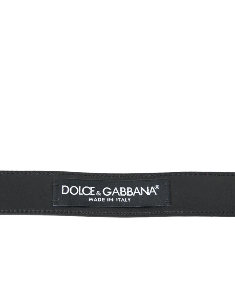 Dolce & Gabbana Red Leather Silver Metal Buckle Belt Men 3