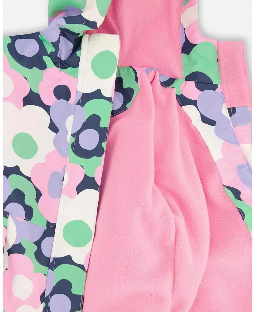 Deux par Deux Big Girls Two-Piece Mid-Season Outerwear Set Black Printed Flowers 7