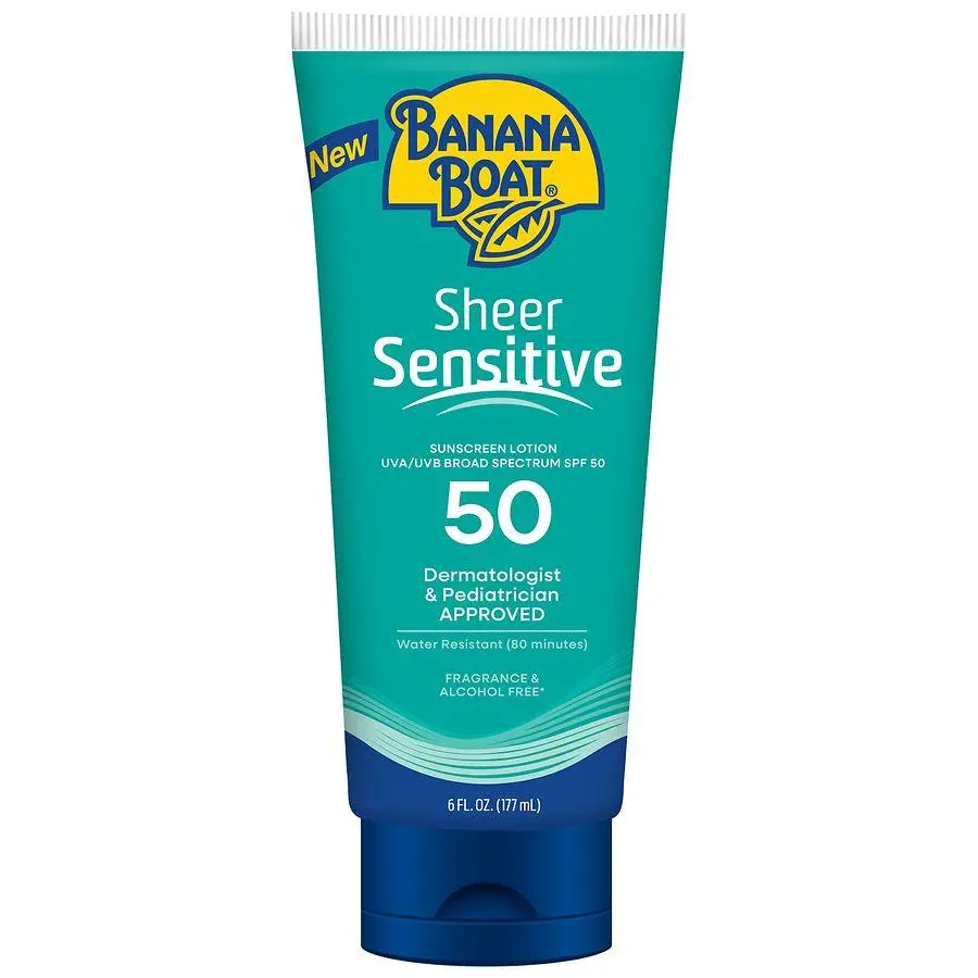 Banana Boat Sheer Sensitive Sunscreen Body Lotion, SPF 50