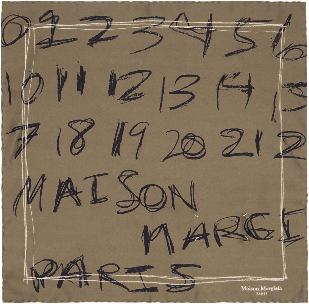 MAISON MARGIELA Khaki Foulard Scarf