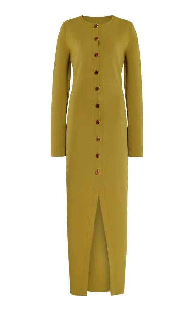 Brandon Maxwell Brandon Maxwell The Emm Jersey Cardigan Midi Dress - Moda Operandi 1