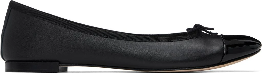 Repetto Black Flora Bi-Material Ballerina Flats 1