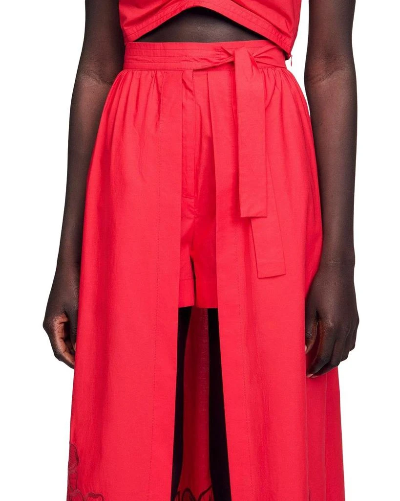 Sandro Floral Tie Waist Skort 4