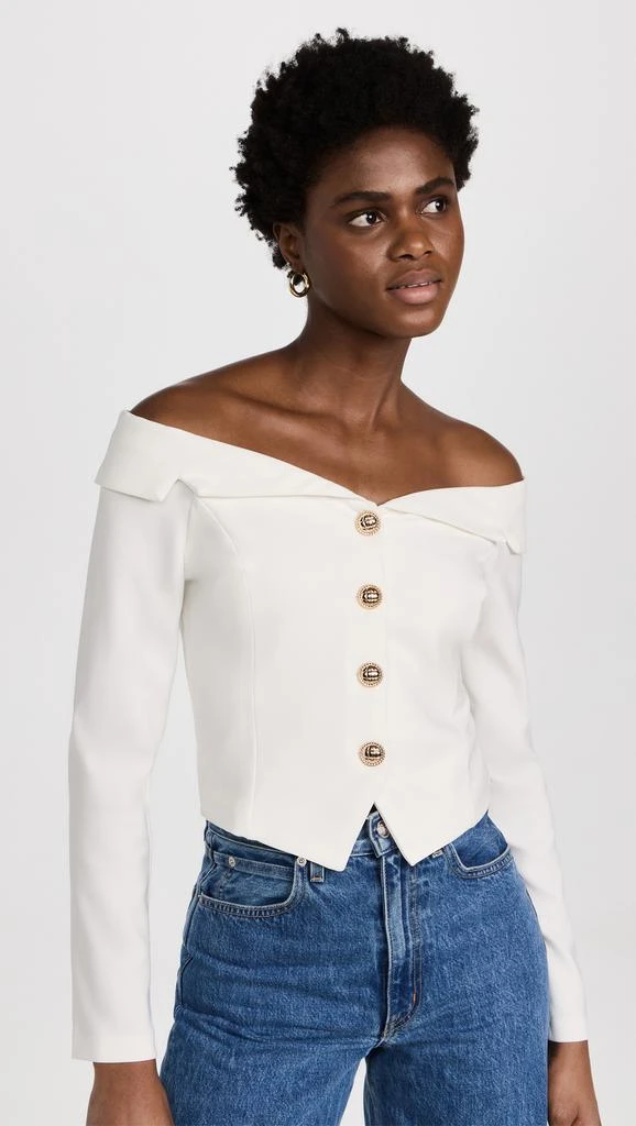 Endless Rose Stretched Off Shoulder Blazer Top 6