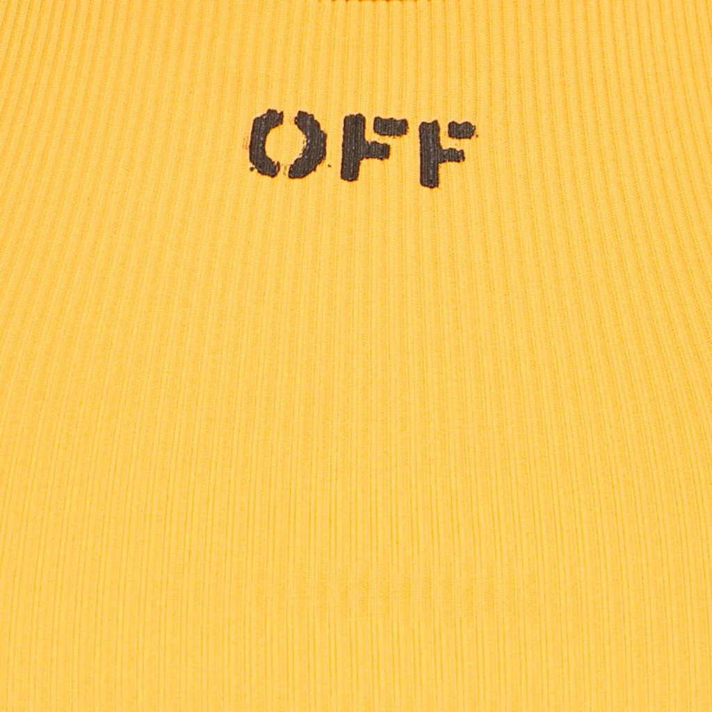Off-White Off-White Orange Basic Lux Rowing Crop Tank Top S 3