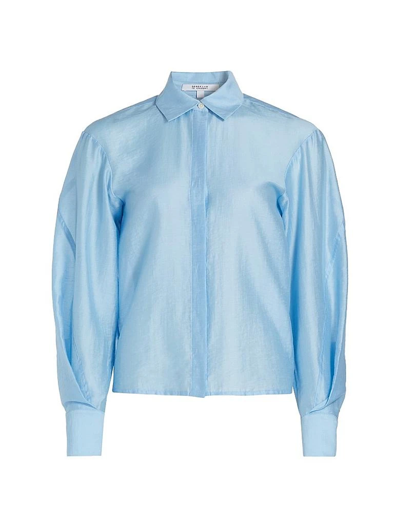 Derek Lam Juni Satin Balloon-Sleeve Blouse 1