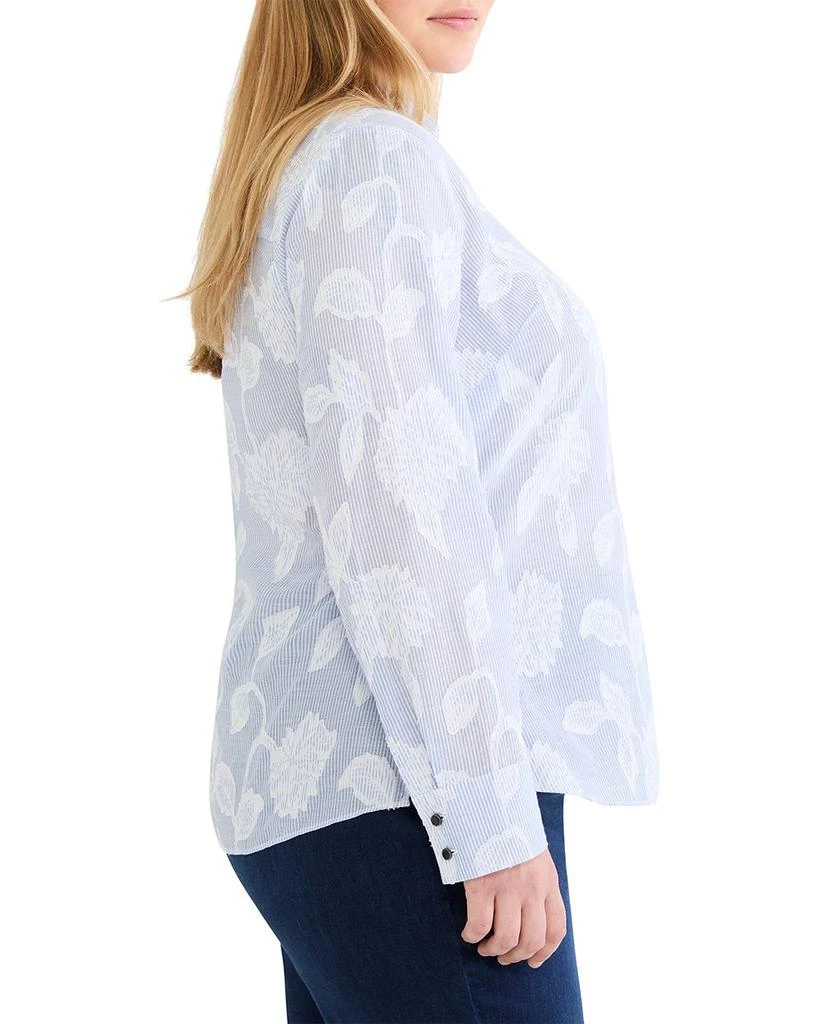NIC+ZOE Plus Floral Jacquard Top 3