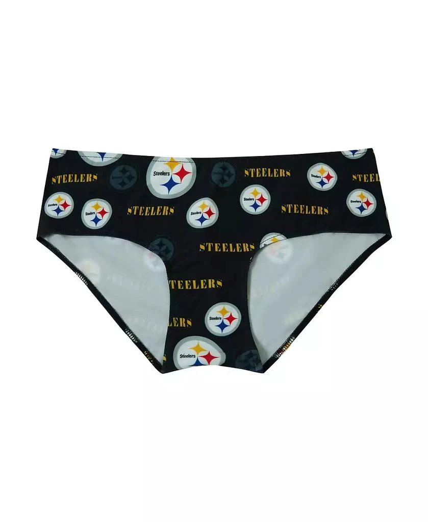 Concepts Sport Women's Black Pittsburgh Steelers Mosaic Allover Print Knit Panty 2