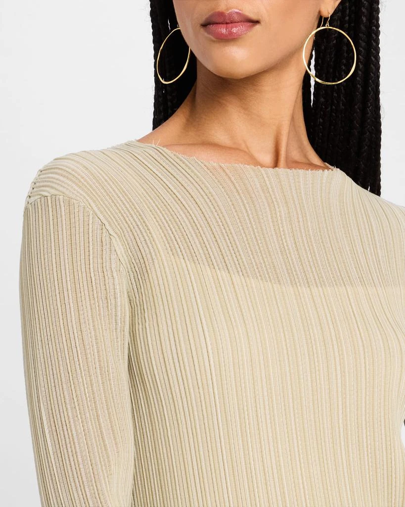vince rib crew neck dress Ribbed Long-Sleeve Mock Neck Dress in Vince Products Women